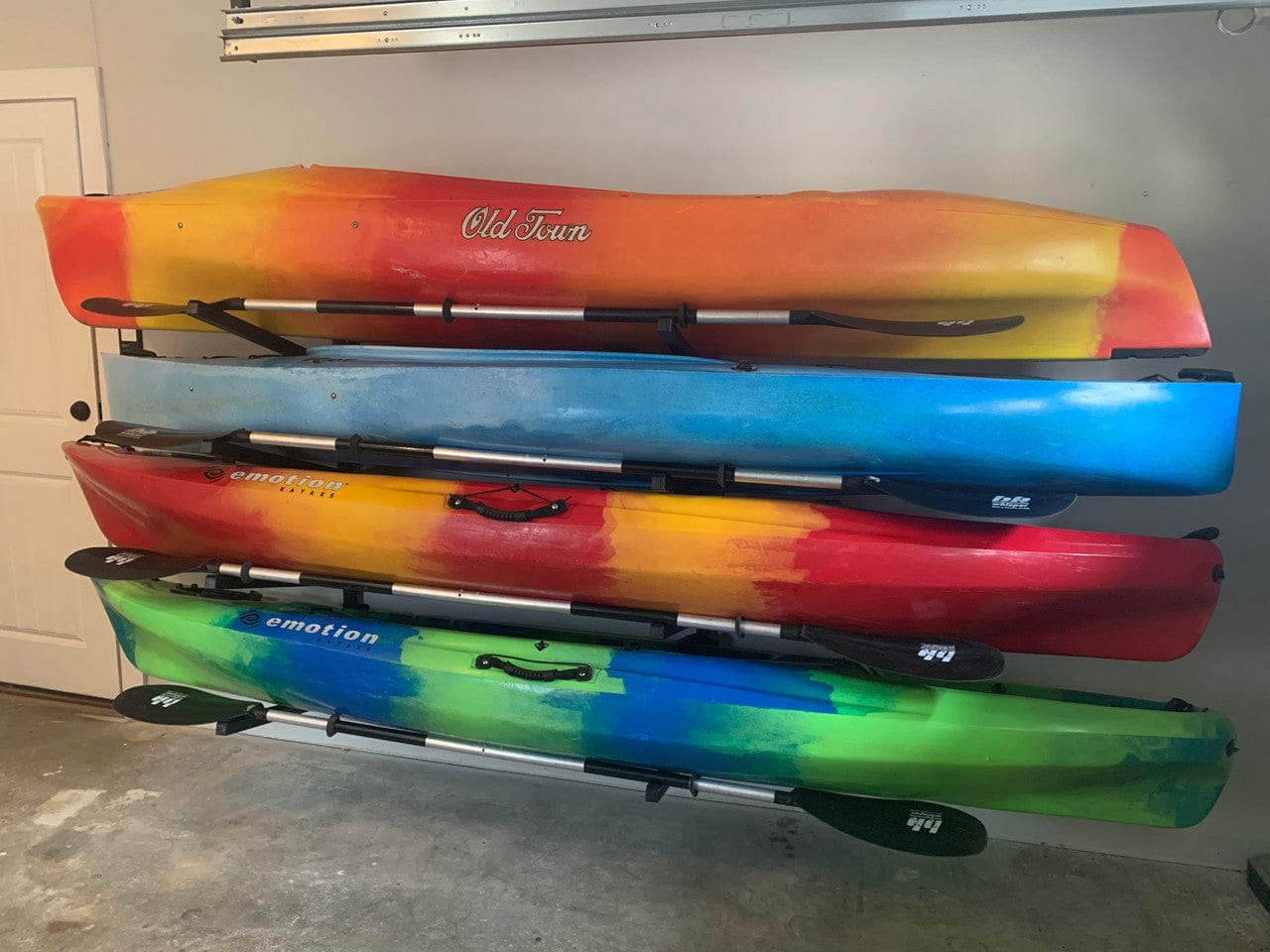 Indoor Wall Rack | 46 Inch Adjustable Height | Kayak & SUP, Wall Mounted, StoreYourBoard, , , at Festive Water Paddlesports