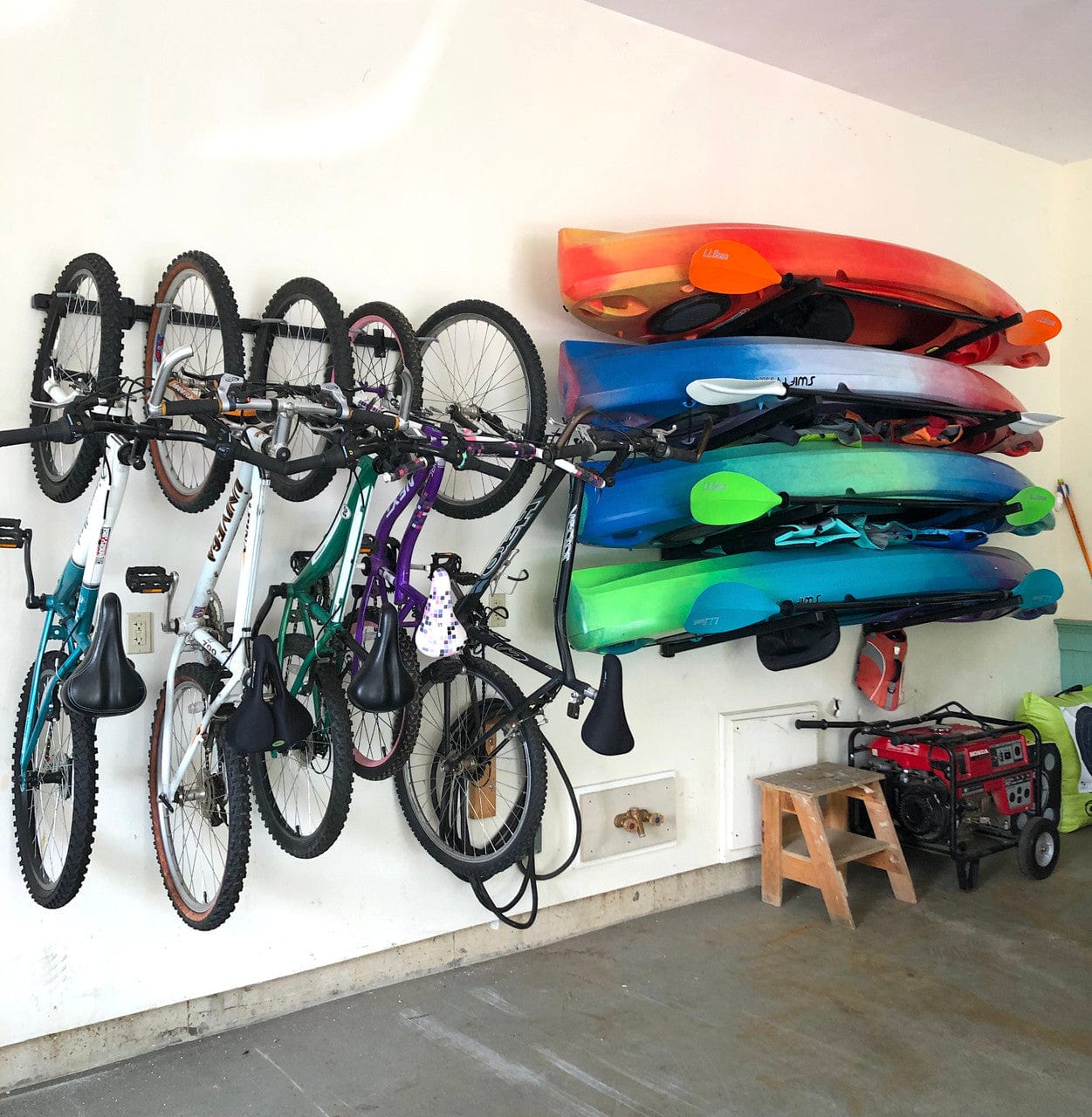 Indoor Wall Rack | 46 Inch Adjustable Height | Kayak & SUP, Wall Mounted, StoreYourBoard, , , at Festive Water Paddlesports