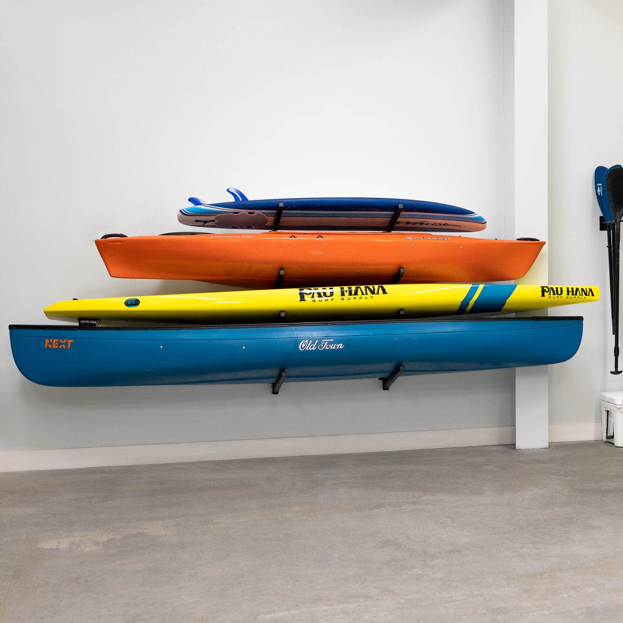Indoor Wall Rack | 46 Inch Adjustable Height | Kayak & SUP, Wall Mounted, StoreYourBoard, , , at Festive Water Paddlesports