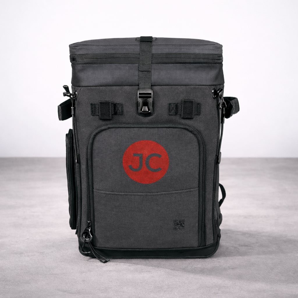 JustinCASE Convertible Cooler Backpack, Bag, JustinCASE, Limited Edition "Georgia" / Dark Gray & Red at Festive Water Paddlesports