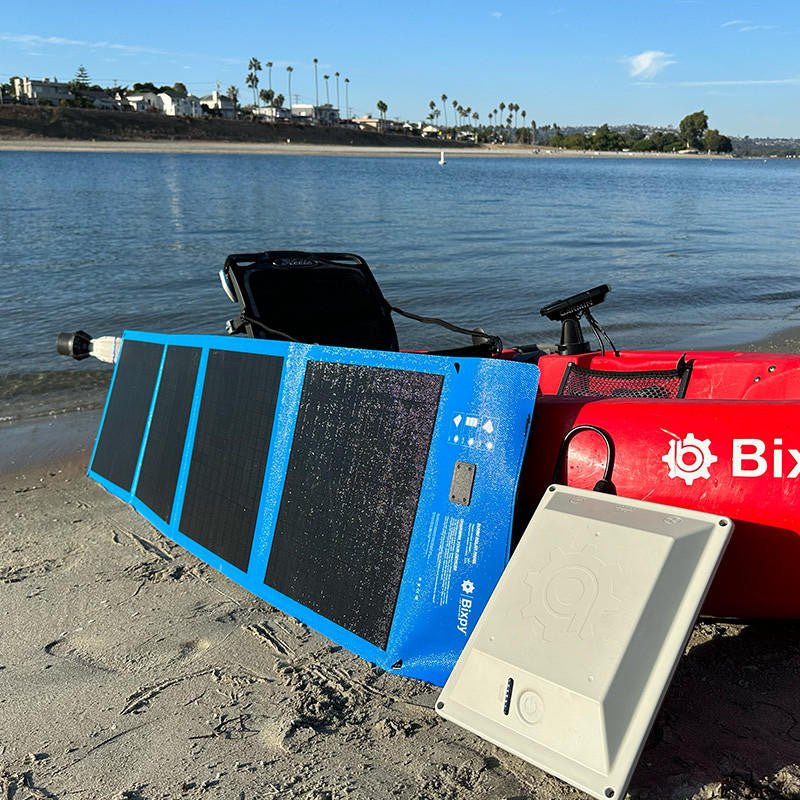 K - 1 Outboard Kit with SUN80 Solar Panel, , bixpyusa, at Festive Water Paddlesports