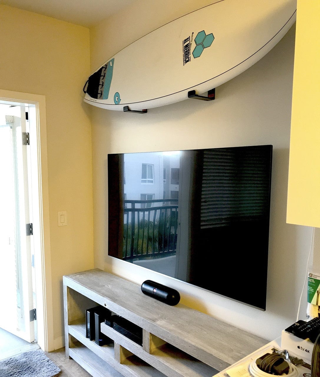 Kirra Minimalist Surfboard Display Rack | Holds 30 lbs, Wall Mounted, StoreYourBoard, , , at Festive Water Paddlesports