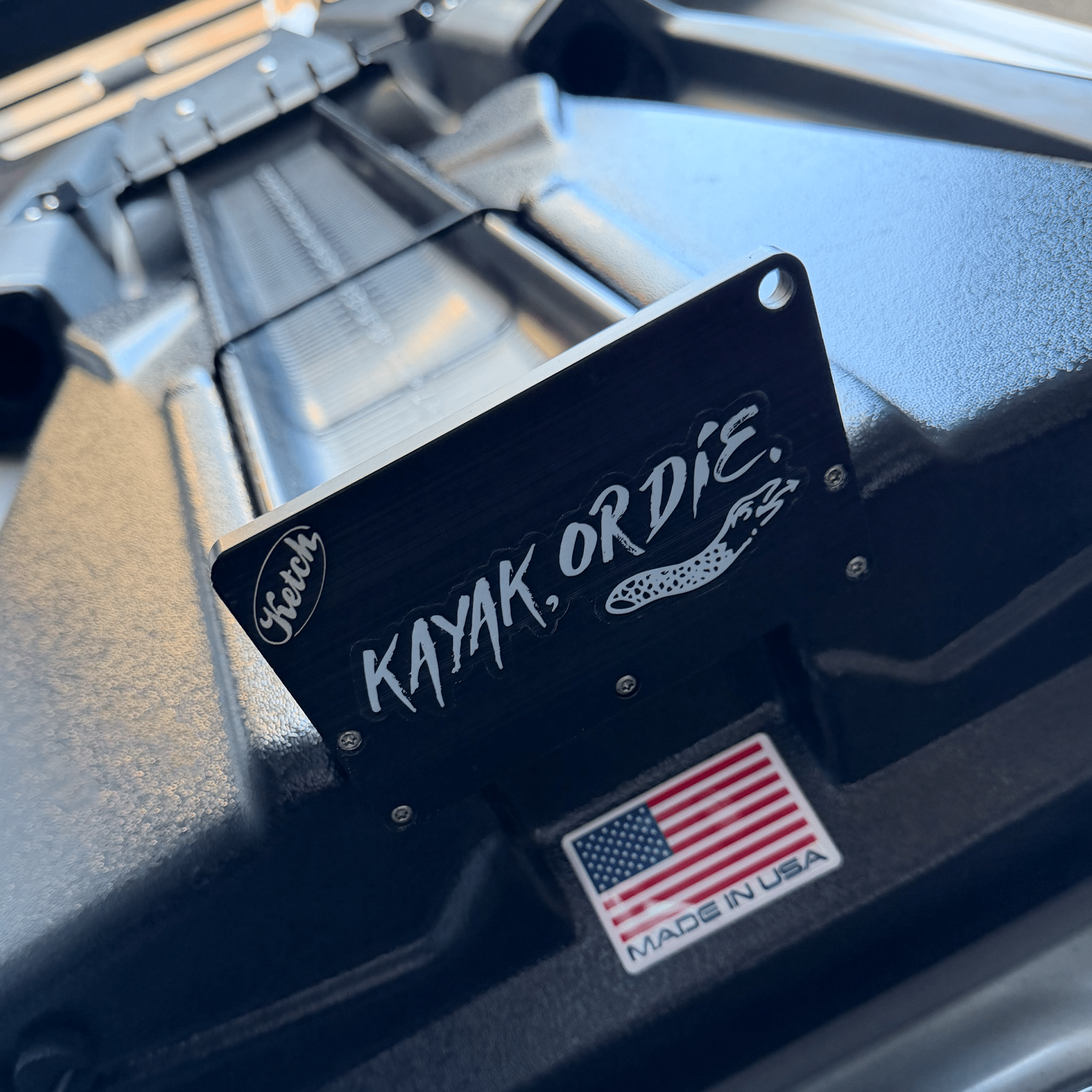 K,orD. CLEAR VINYL STICKER 2, Sticker, Kayak, or Die™, White at Festive Water Paddlesports