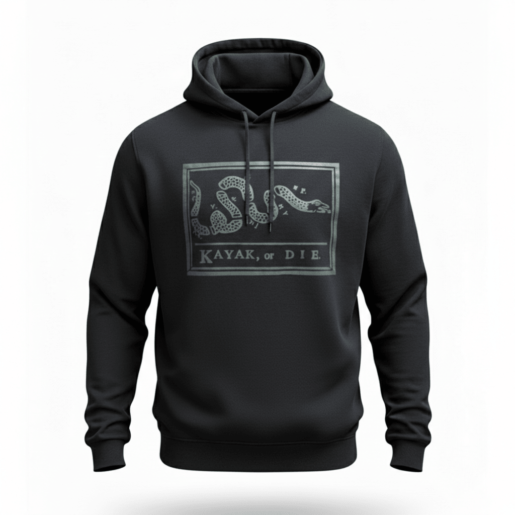 K,orD. HOODIE FULL CHEST, Hoodie, Kayak, or Die™, S at Festive Water Paddlesports