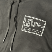 K,orD. HOODIE LEFT CHEST, Hoodie, Kayak, or Die™, Smoke S at Festive Water Paddlesports
