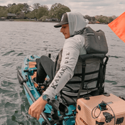 K,orD. LONG SLEEVE PERFORMANCE HOODIE, Hoodie, Kayak, or Die™, S at Festive Water Paddlesports