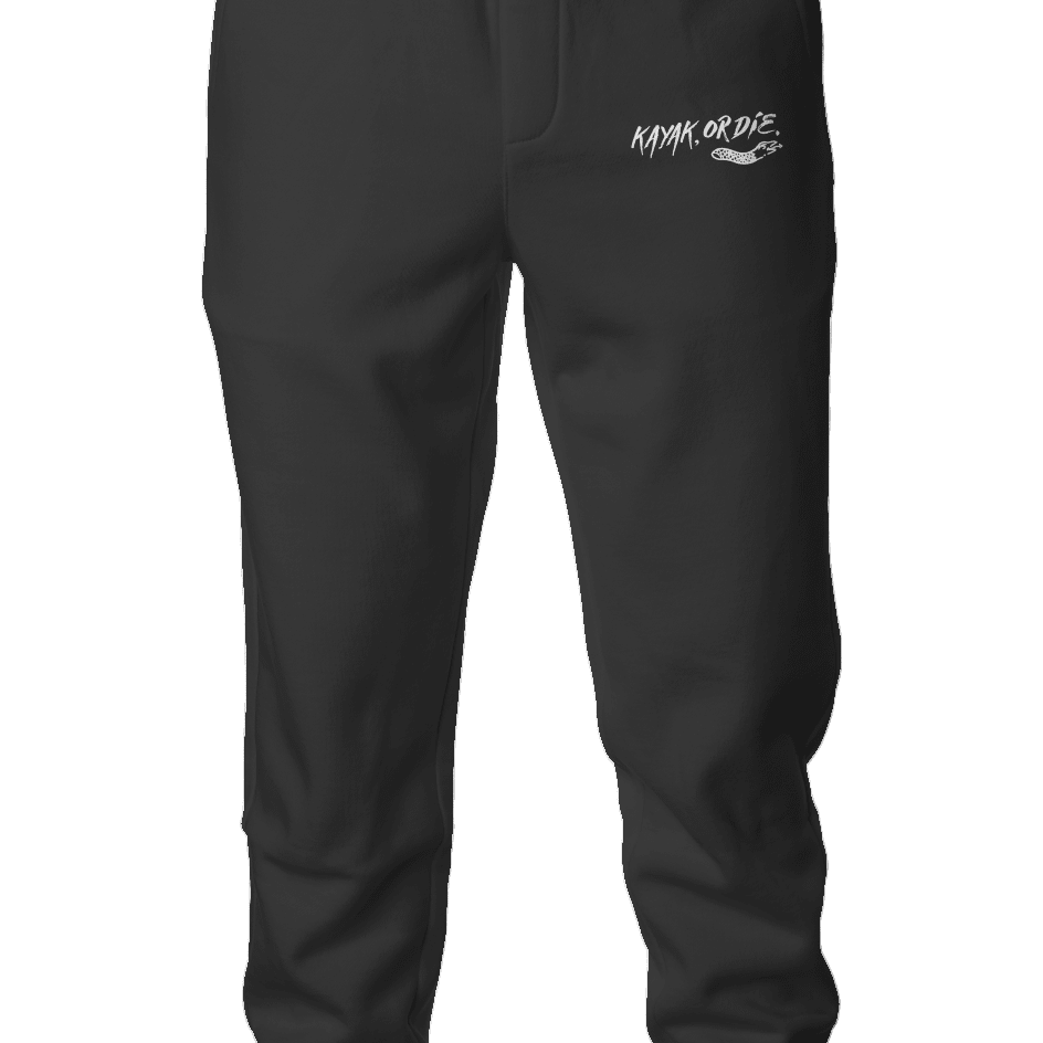 K,orD. MIDWEIGHT FLEECE JOGGERS, pants, Kayak, or Die™, Black xs at Festive Water Paddlesports