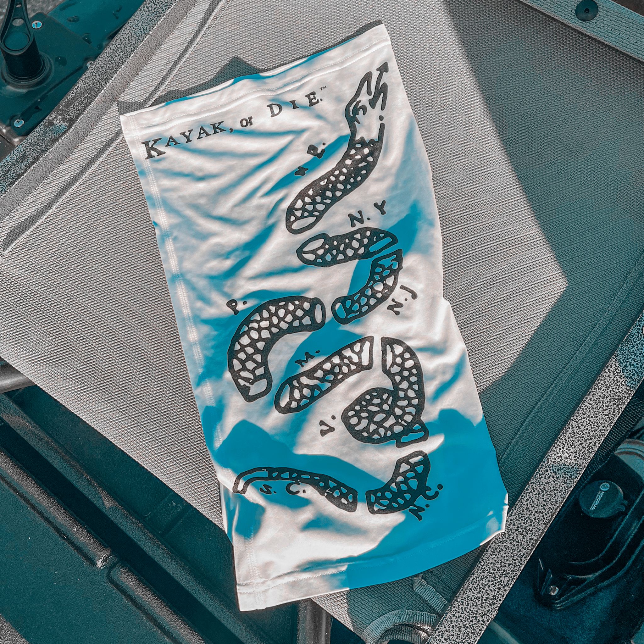 K,orD. NECK GAITER, Neck Gaiter, Kayak, or Die™, M at Festive Water Paddlesports