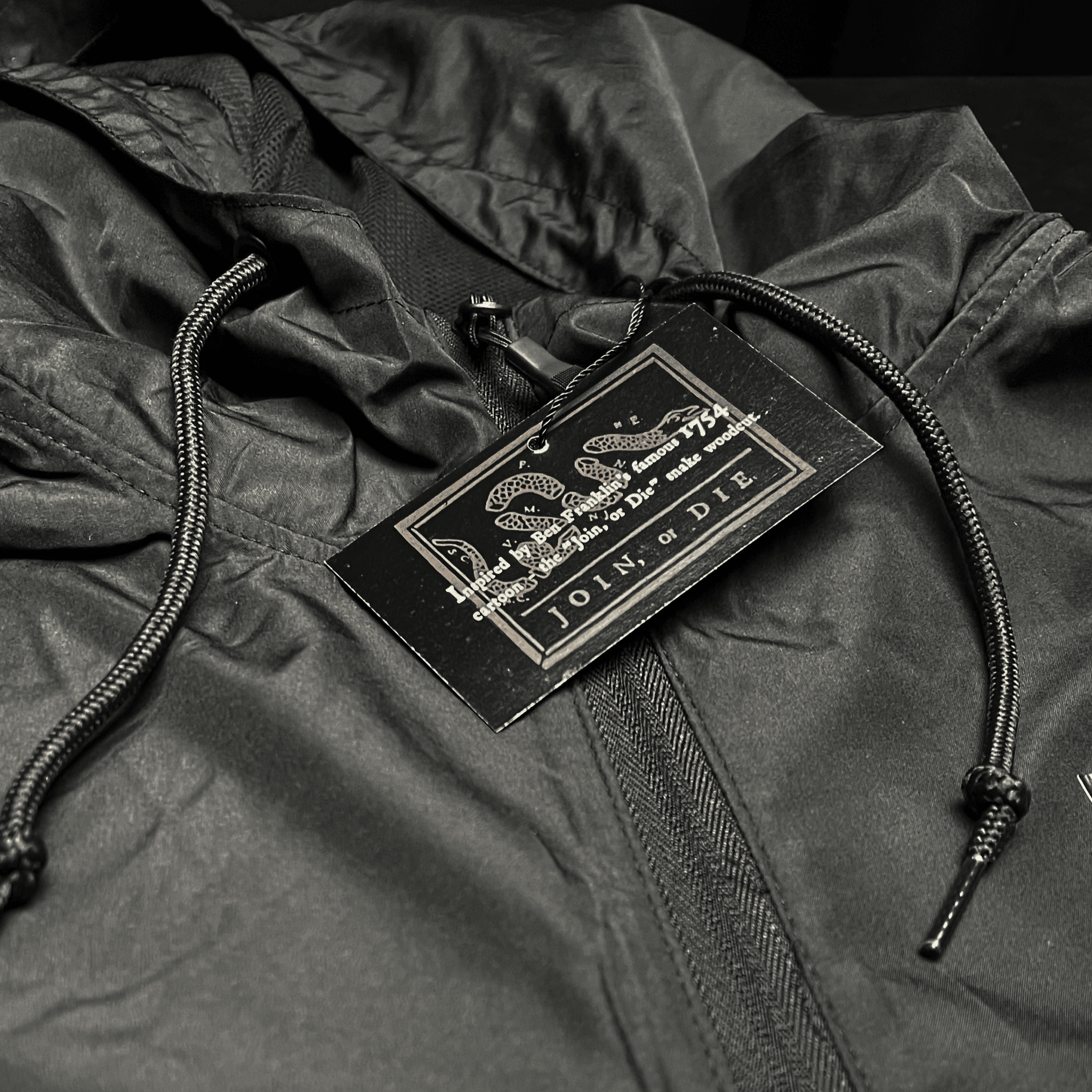 K,orD. PULLOVER HOODED WINDBREAKER, Hoodie, Kayak, or Die™, Black Richardson 112FP S at Festive Water Paddlesports