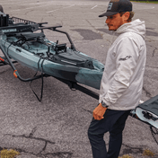 K,orD. PULLOVER HOODED WINDBREAKER, Hoodie, Kayak, or Die™, Smoke M at Festive Water Paddlesports