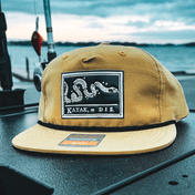 K,orD. ROPE HAT 25, Hats, Kayak, or Die™, Biscuit/Black Rope at Festive Water Paddlesports