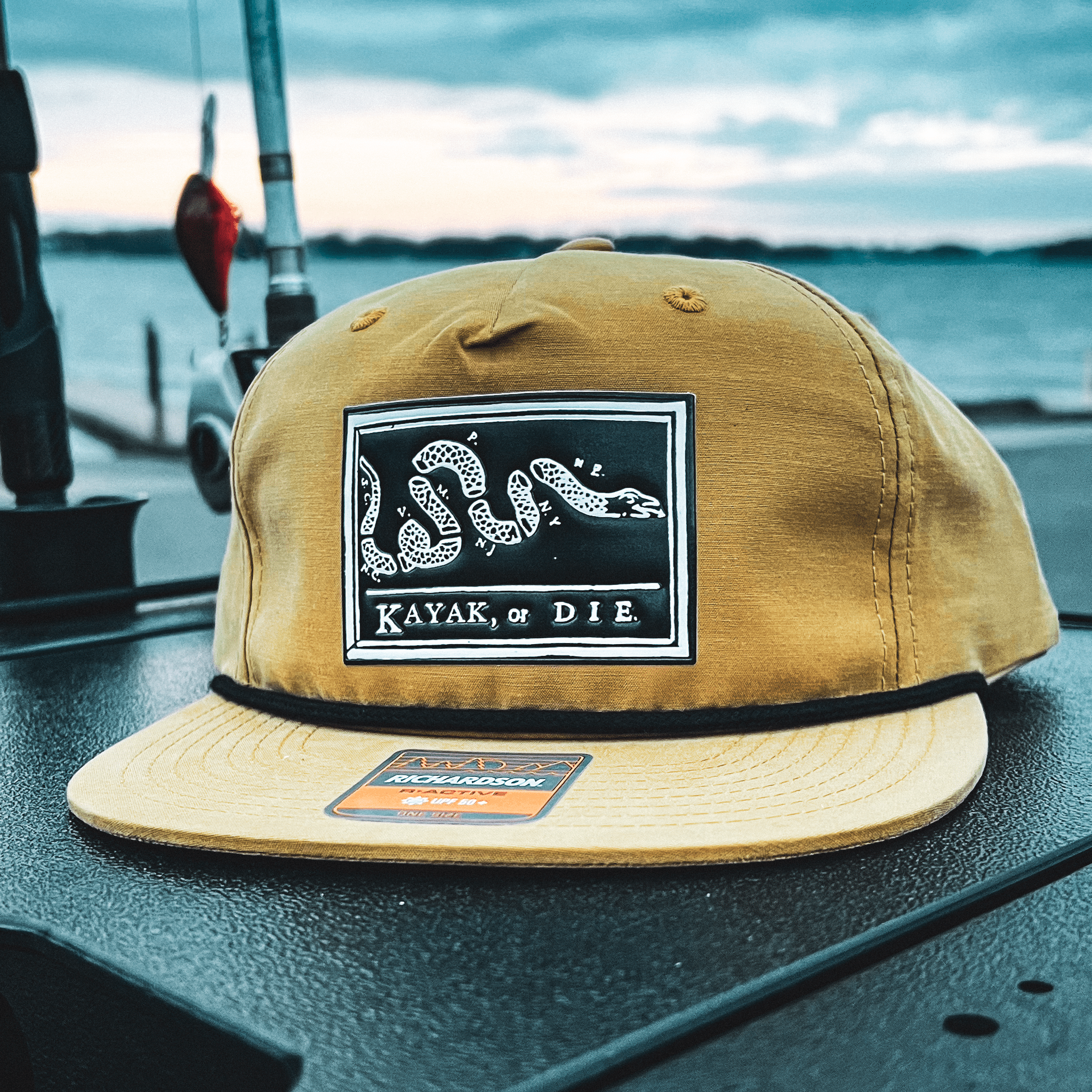 K,orD. ROPE HAT 25, Hats, Kayak, or Die™, Biscuit/Black Rope at Festive Water Paddlesports