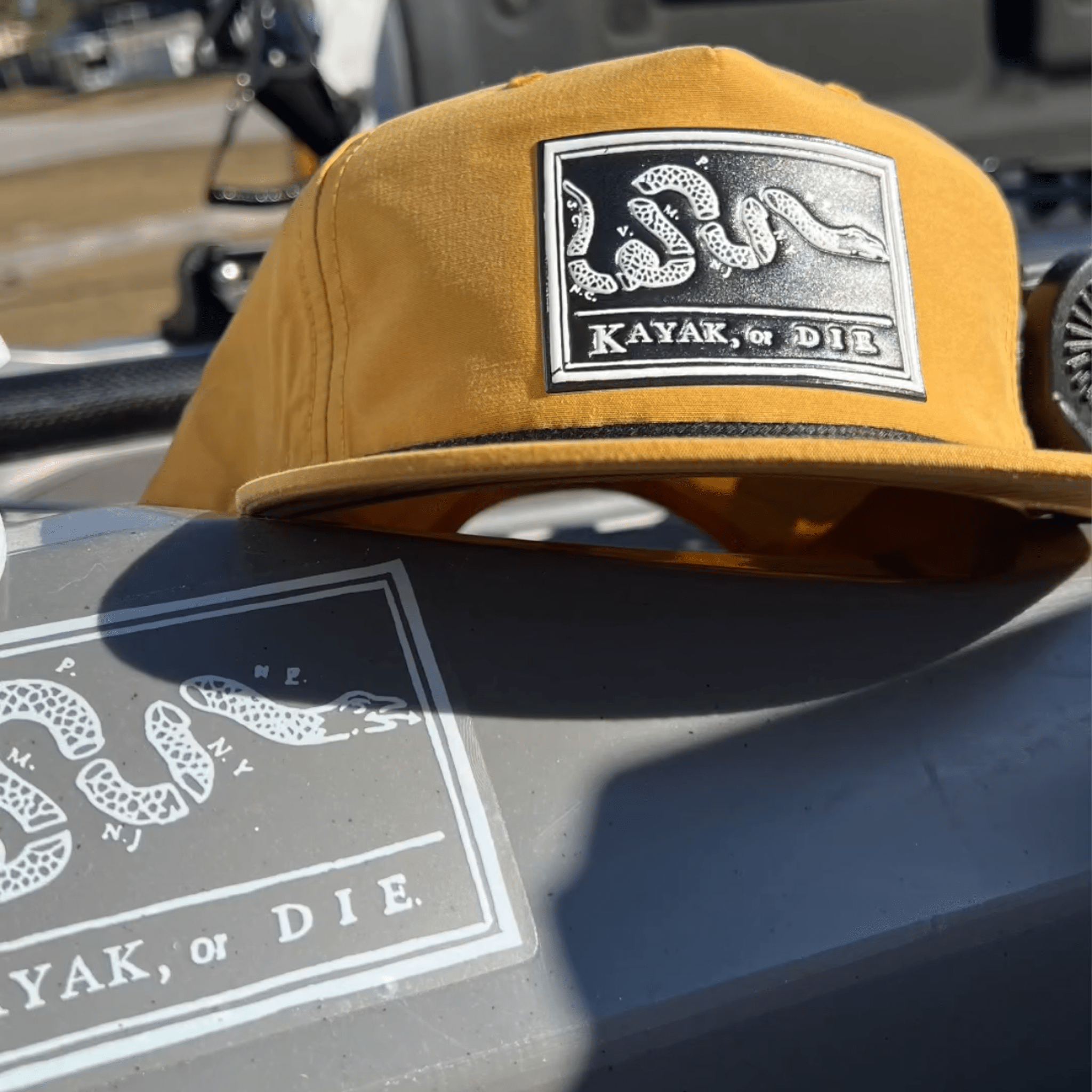 K,orD. ROPE HAT 25, Hats, Kayak, or Die™, Biscuit/Black Rope at Festive Water Paddlesports