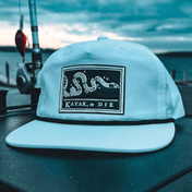 K,orD. ROPE HAT 25, Hats, Kayak, or Die™, White/Black Rope at Festive Water Paddlesports
