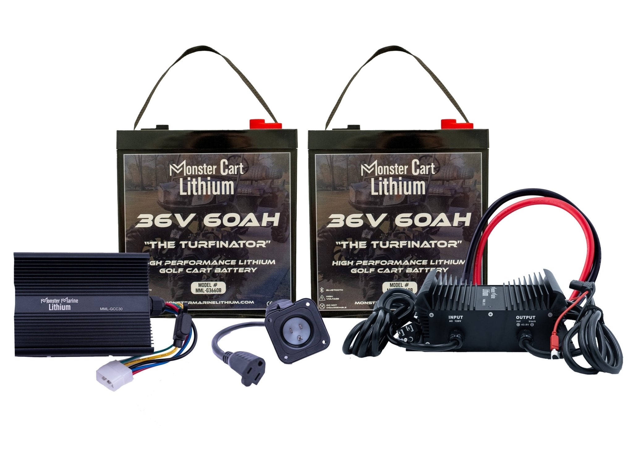 LARGE BUNDLE 36v 120Ah- (2) 36V 60AH LITHIUM BATTERY & 36V 15A WATERPROOF CHARGER, , Monster Marine Lithium, at Festive Water Paddlesports