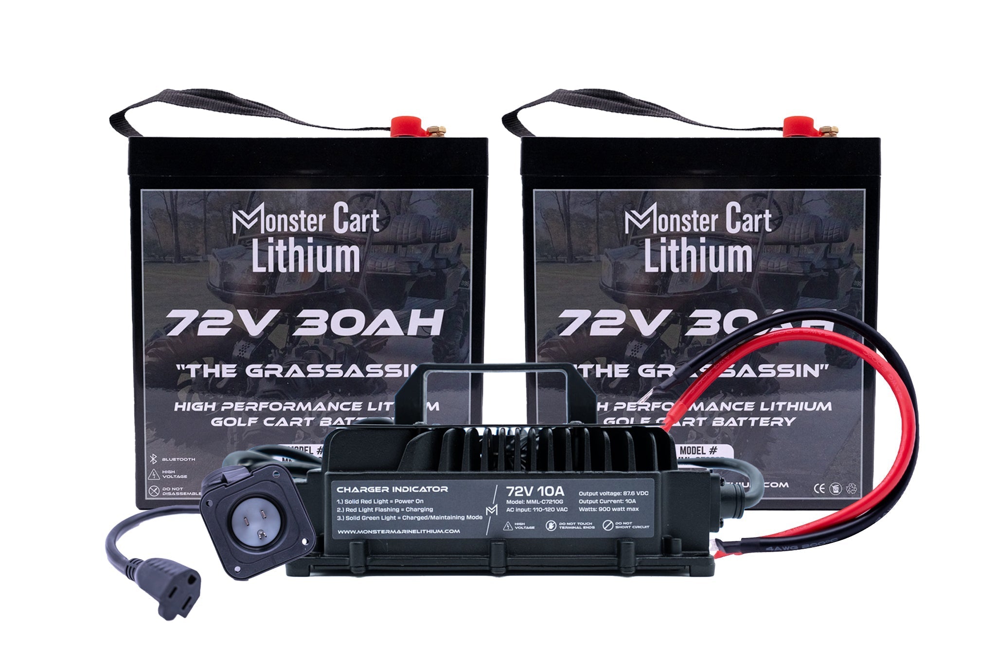 LARGE BUNDLE 72v 60Ah - (2) 72V 30AH LITHIUM & 72V 10A WATERPROOF CHARGER, , Monster Marine Lithium, at Festive Water Paddlesports