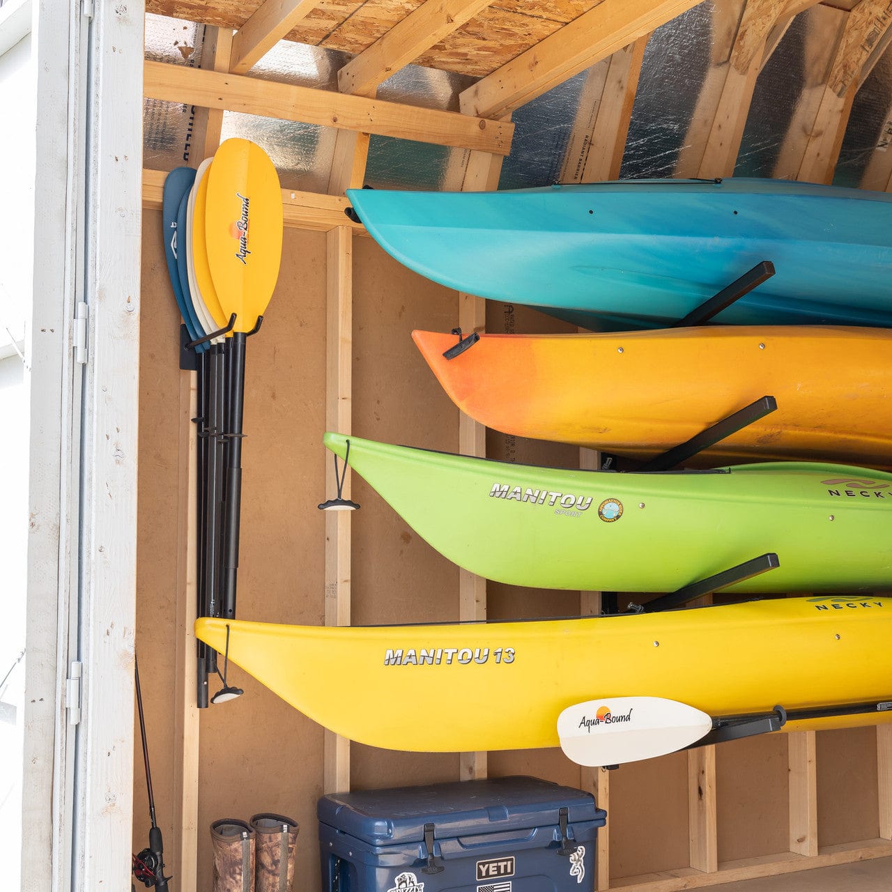 Laurel Lake Paddle Storage Wall Hook | Holds 6 Paddles, Wall Mounted, StoreYourBoard, , , at Festive Water Paddlesports