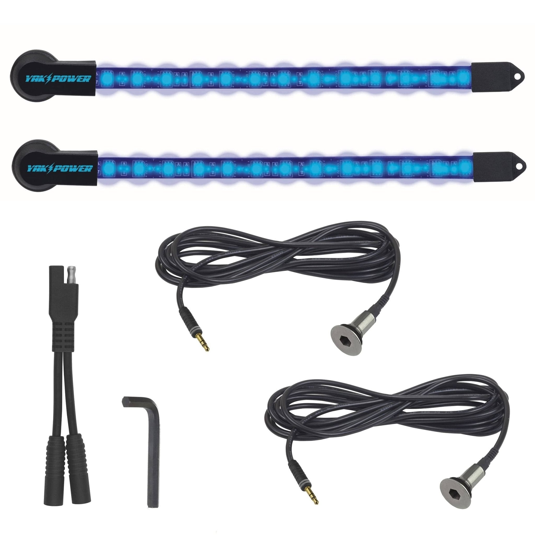 LED Light Kit (2pc), Electronics, Yak Power, Blue, 10", at Festive Water Paddlesports