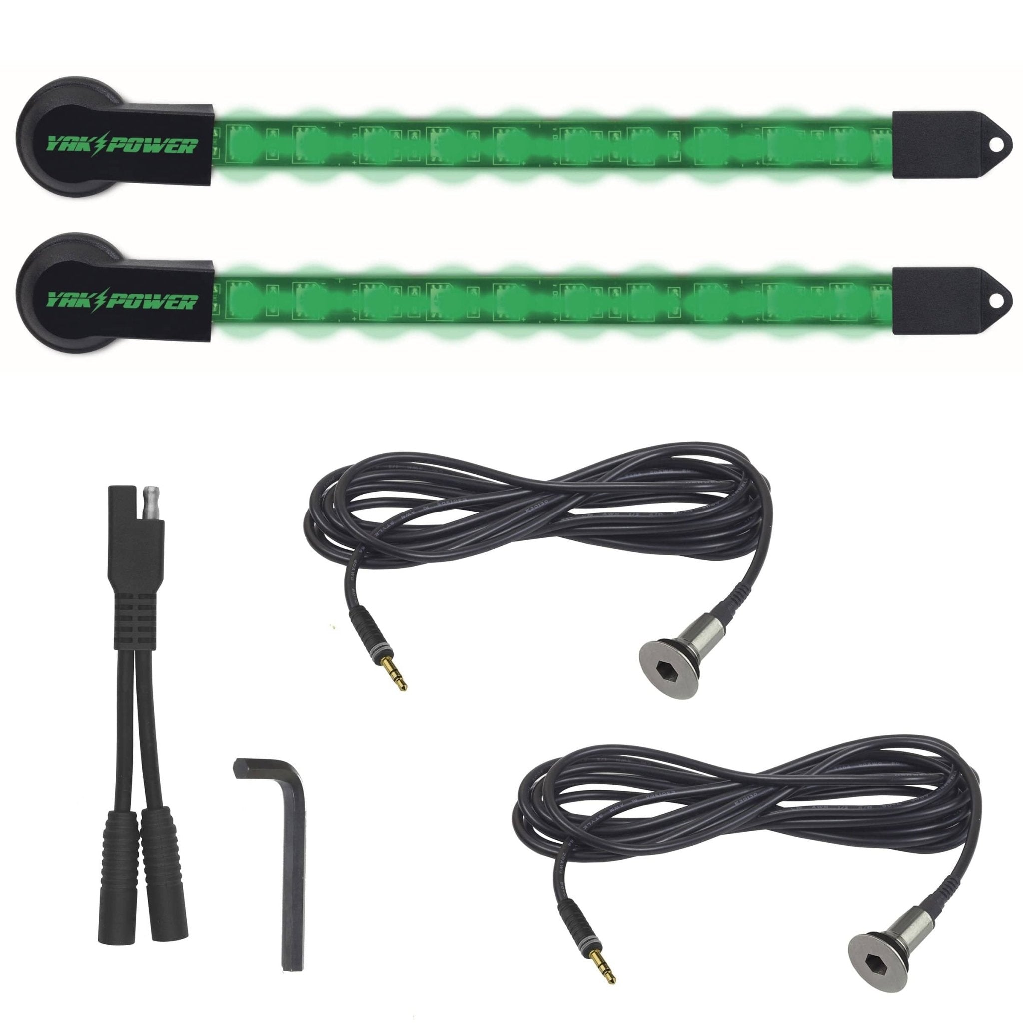 LED Light Kit (2pc), Electronics, Yak Power, Green, 10", at Festive Water Paddlesports