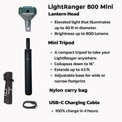 LightRanger 800 Mini, Lighting, Devos Outdoor, 2 - Pack (Save $10) at Festive Water Paddlesports
