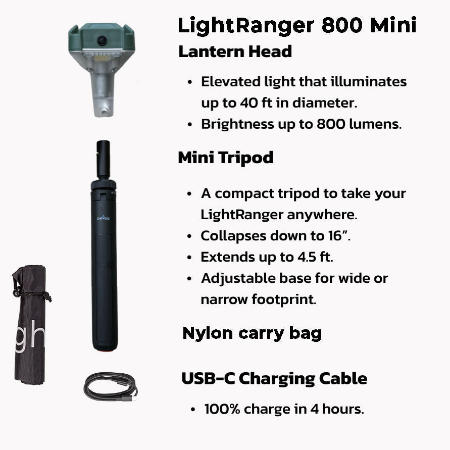 LightRanger 800 Mini, Lighting, Devos Outdoor, 2 - Pack (Save $10) at Festive Water Paddlesports