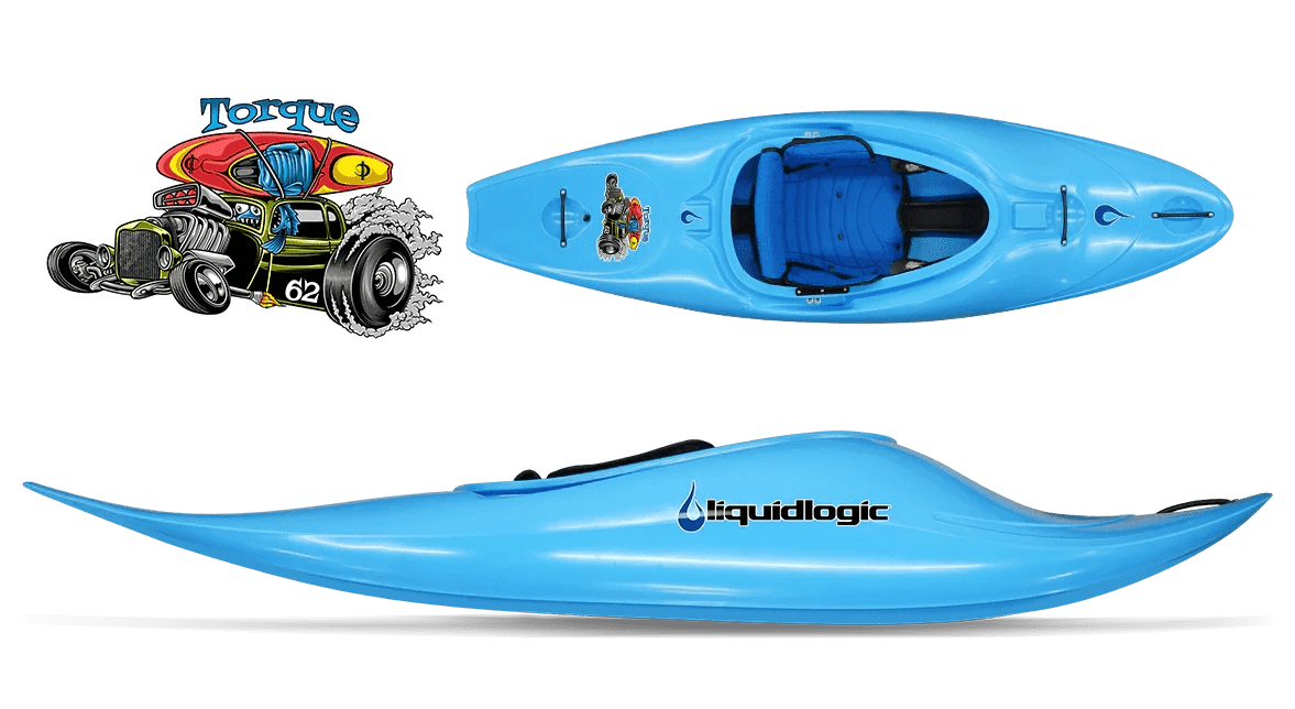 Liquidlogic Torque, Whitewater Kayak, Liquidlogic, Shark Blue, , at Festive Water Paddlesports
