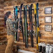 Lone Peak Ski Rack | Adjustable Wall Storage System | Holds 5 Pairs of Skis, Wall Mounted, StoreYourBoard, , , at Festive Water Paddlesports