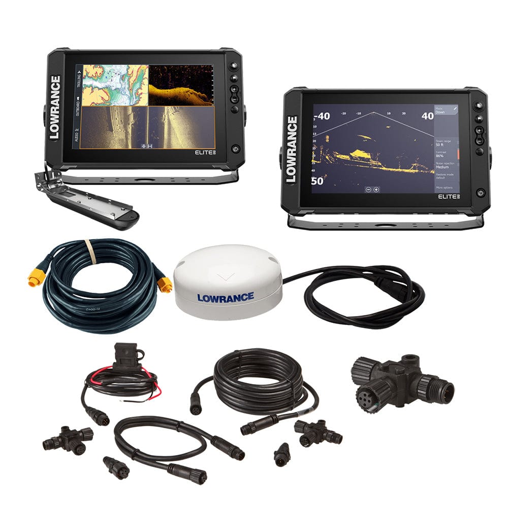 Active Imaging 3 - in - 1 - 2 Displays, TD, GPS Antenna, Starter Kit, 25' Ethernet Cable [000 - 16476 - 001], GPS - Fishfinder Combos, Lowrance, , , at Festive Water Paddlesports