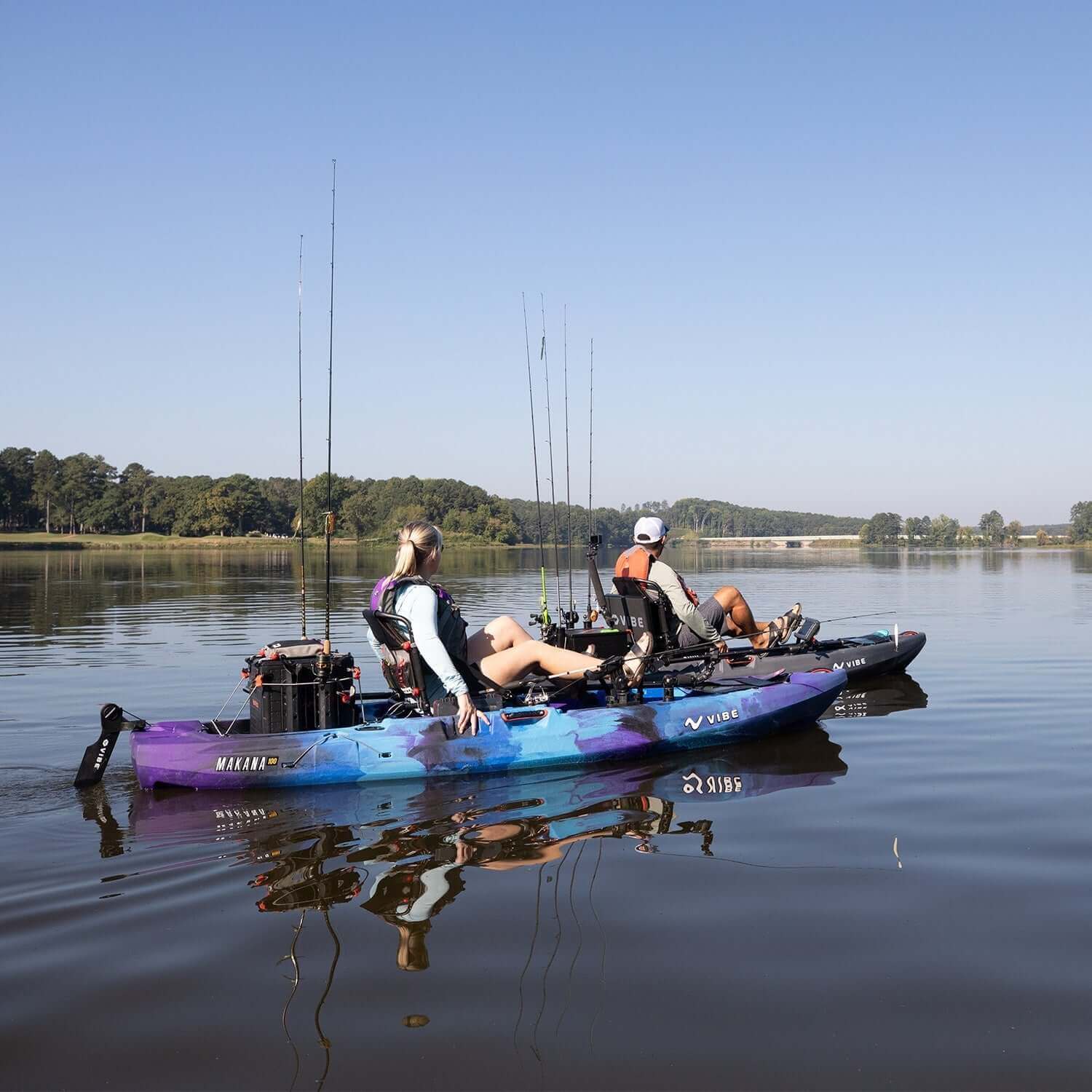 Makana 100, Fishing Kayak, Vibe Kayaks, Raven X - Drive at Festive Water Paddlesports