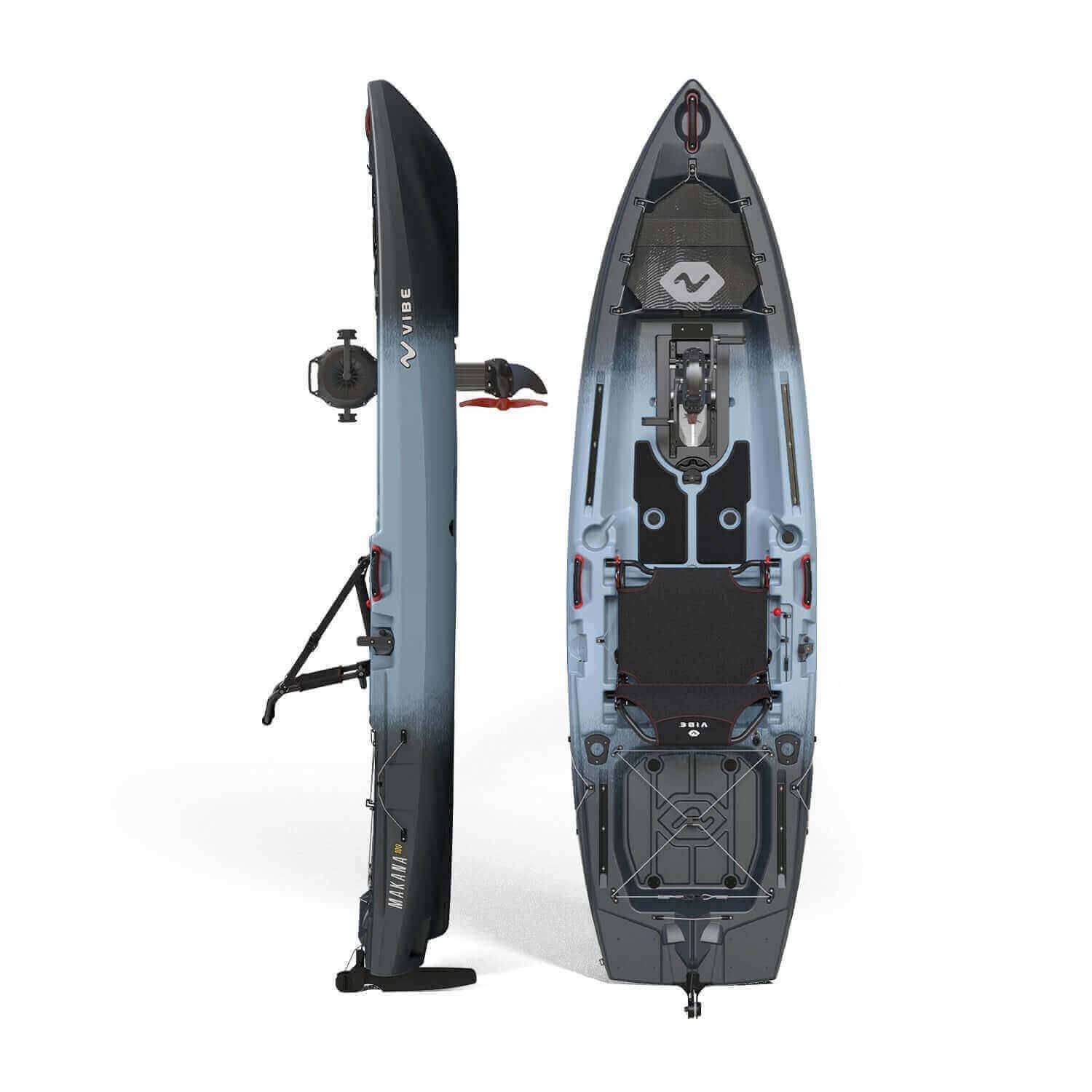 Makana 100, Fishing Kayak, Vibe Kayaks, Slate Blue Impulse Drive at Festive Water Paddlesports