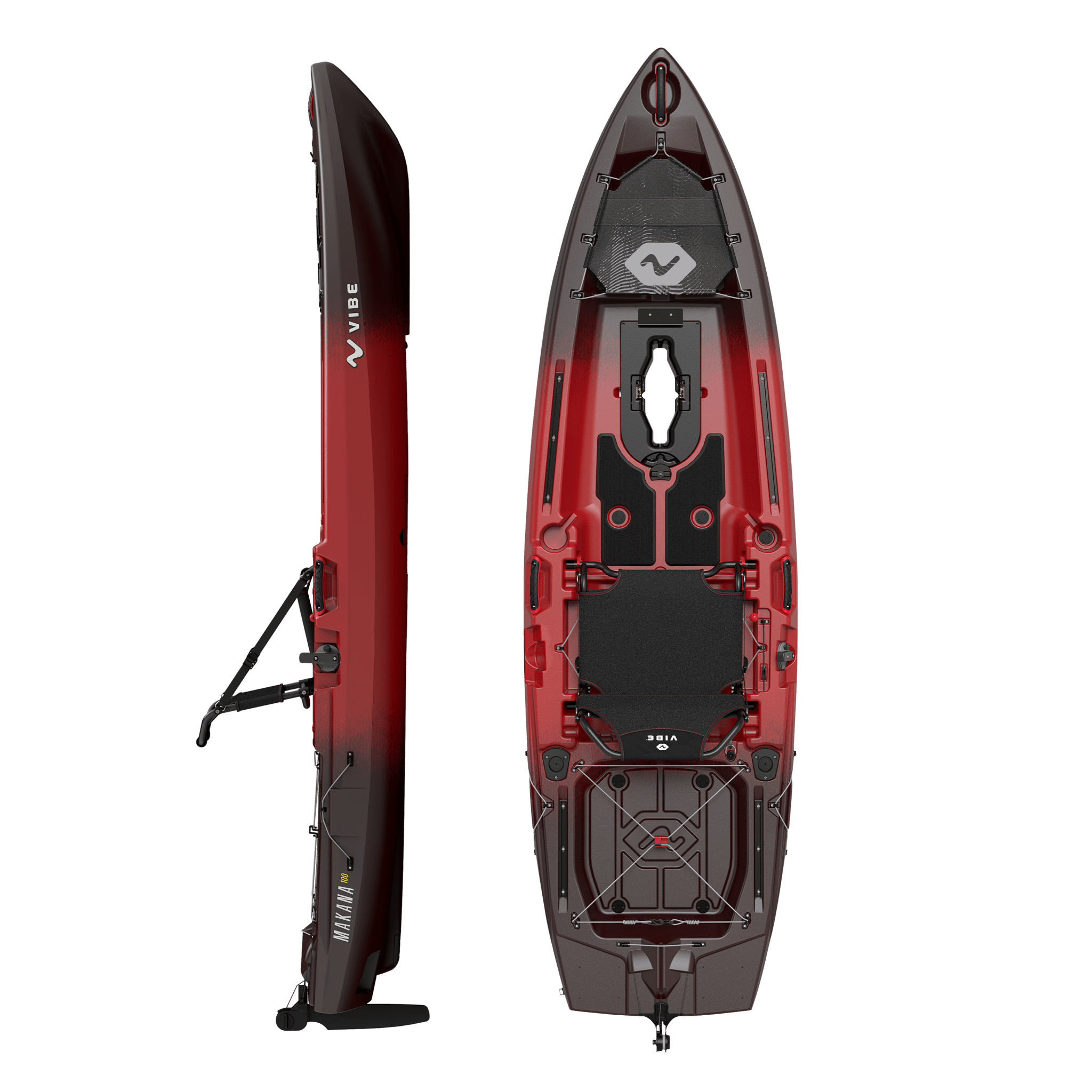 Makana 100, Fishing Kayak, Vibe Kayaks, Surge green X - Drive at Festive Water Paddlesports