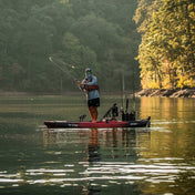 Makana 100, Fishing Kayak, Vibe Kayaks, Tsunami Red Impulse Drive at Festive Water Paddlesports