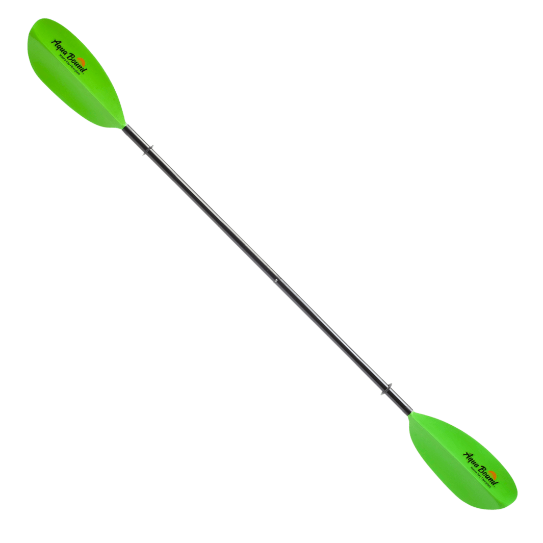 Manta Ray Fiberglass 2-Piece Snap-Button Kayak Paddle, Kayak Paddle, Aqua Bound, 200 cm Electric Green at Festive Water Paddlesports