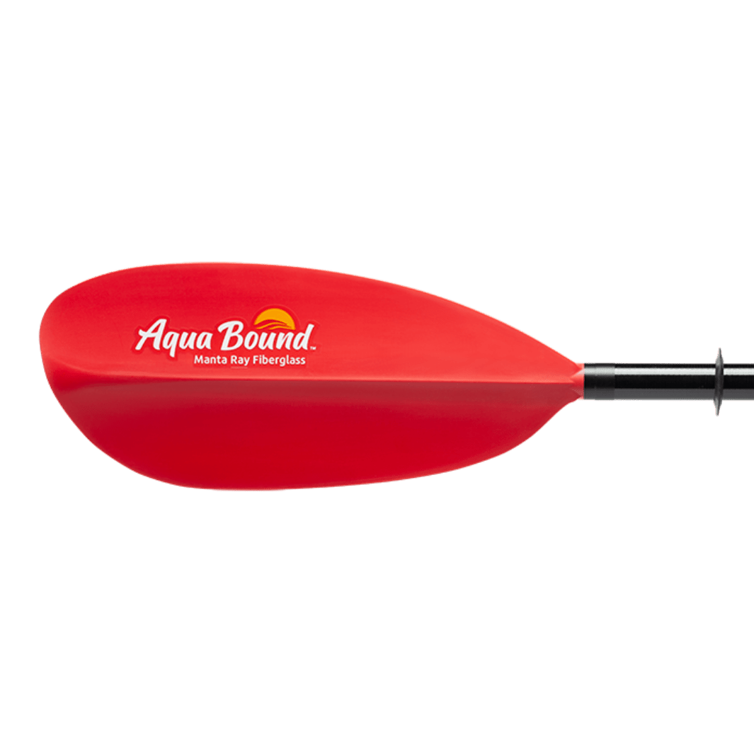 Manta Ray Fiberglass 2-Piece Snap-Button Kayak Paddle, Kayak Paddle, Aqua Bound, 200 cm Sunset Red at Festive Water Paddlesports