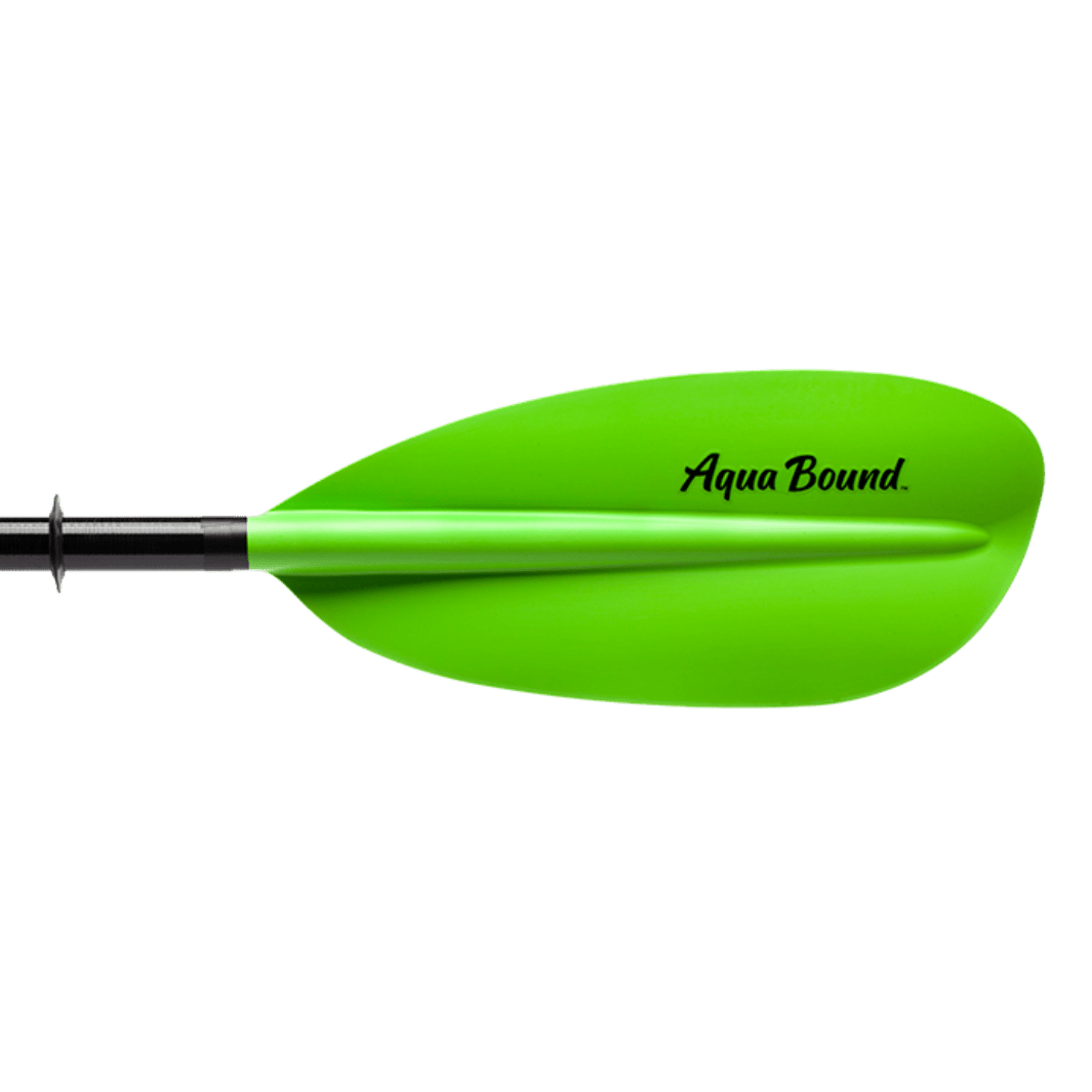 Manta Ray Fiberglass 4-Piece Snap-Button Kayak Paddle, Kayak Paddle, Aqua Bound, 200 cm Electric Green at Festive Water Paddlesports