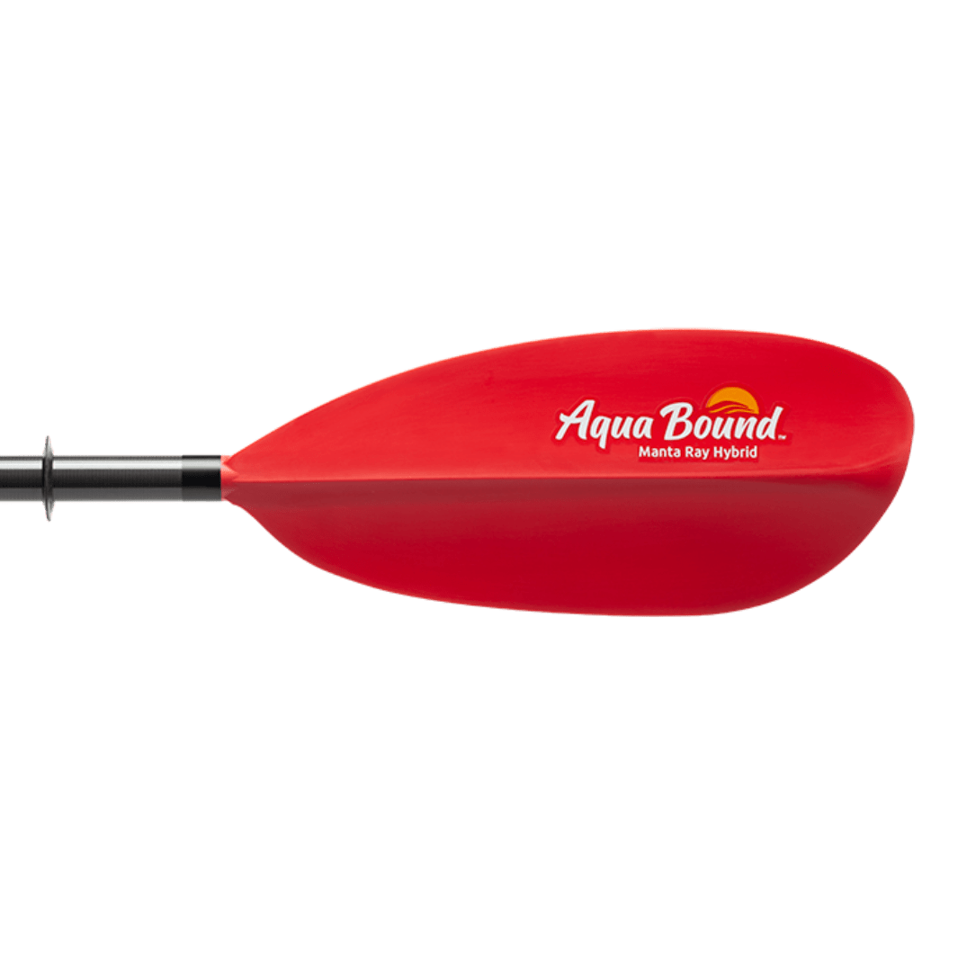 Manta Ray Hybrid 2-Piece Posi-Lok™ Kayak Paddle, Kayak Paddle, Aqua Bound, 200 cm Sunset Red at Festive Water Paddlesports
