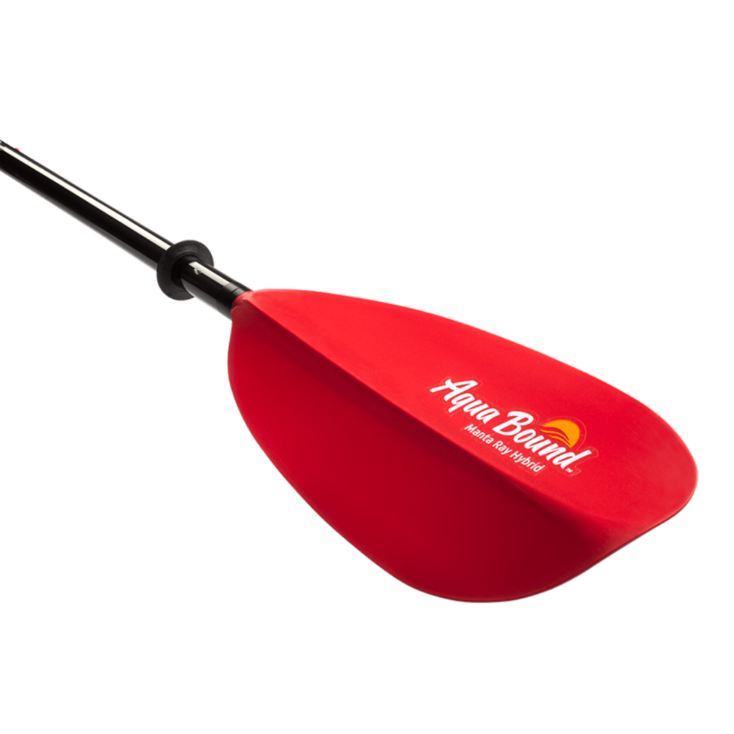 Manta Ray Hybrid 4-Piece Posi-Lok™ Kayak Paddle, Kayak Paddle, Aqua Bound, 200 cm Sunset Red at Festive Water Paddlesports