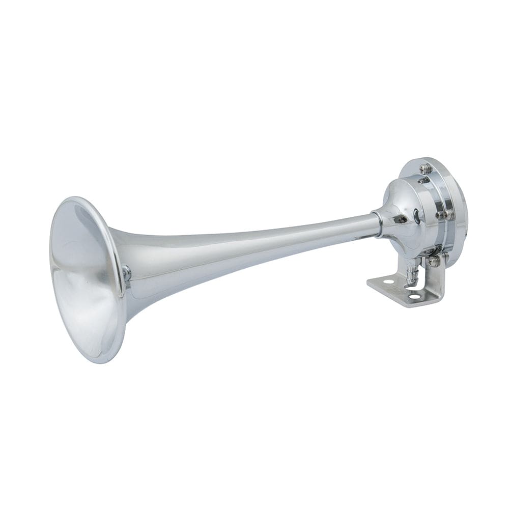 Marinco 12V Chrome Plated Single Trumpet Mini Air Horn [10107], Horns, Marinco, , , at Festive Water Paddlesports