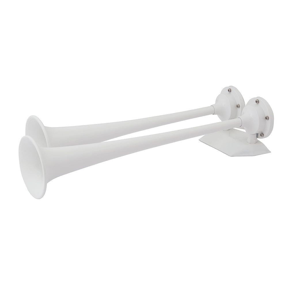 Marinco 12V White Epoxy Coated Dual Trumpet Air Horn [10122], Horns, Marinco, , , at Festive Water Paddlesports