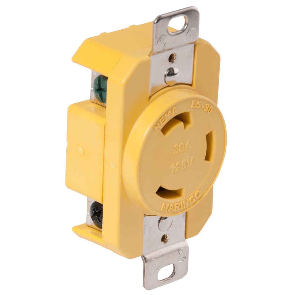Marinco 305CRR 30A Receptacle - Yellow - 125V [305CRR], Shore Power, Marinco, , , at Festive Water Paddlesports