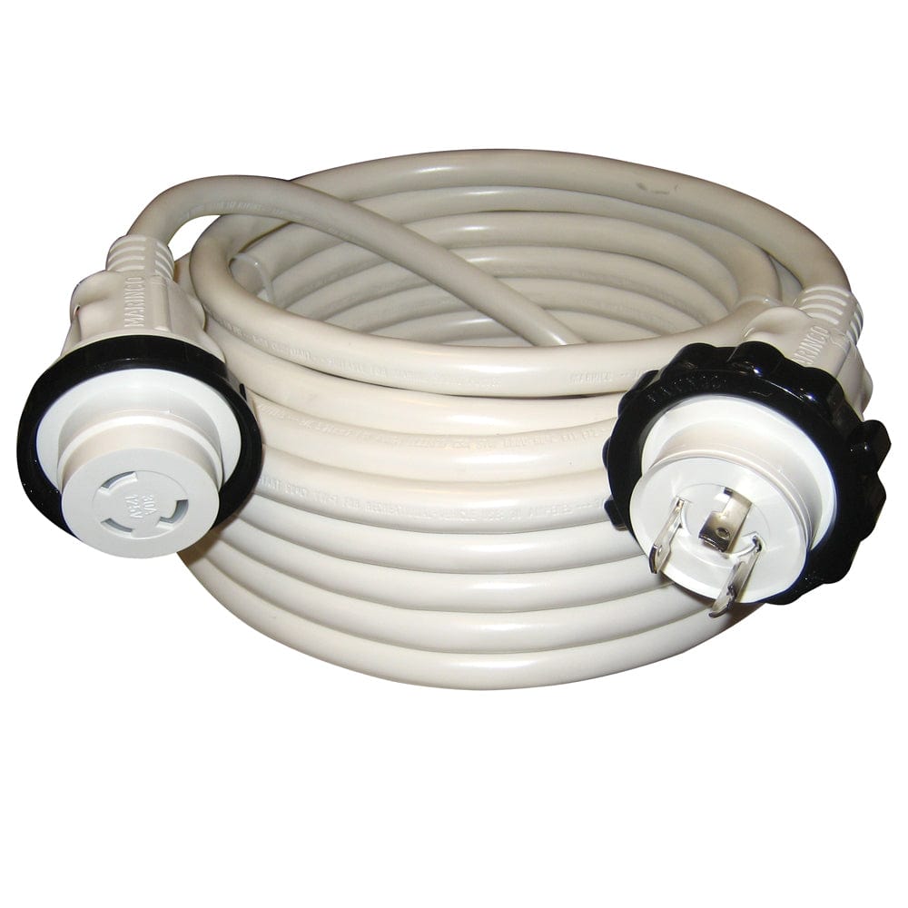 Marinco 30A 125V Molded Standard Cordset - White - 50' [199120], Shore Power, Marinco, , , at Festive Water Paddlesports