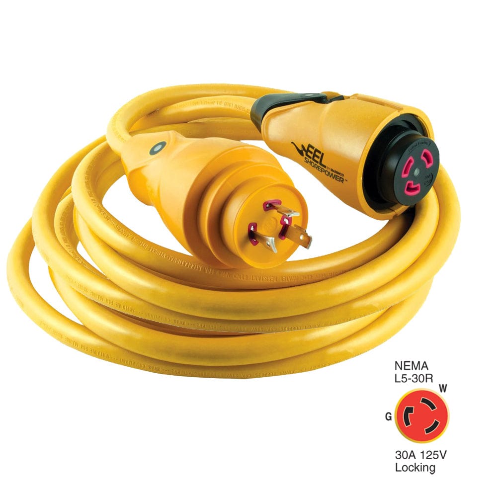 Marinco CS30 - 25 EEL 30A 125V Shore Power Cordset - 25' - Yellow [CS30 - 25], Shore Power, Marinco, , , at Festive Water Paddlesports