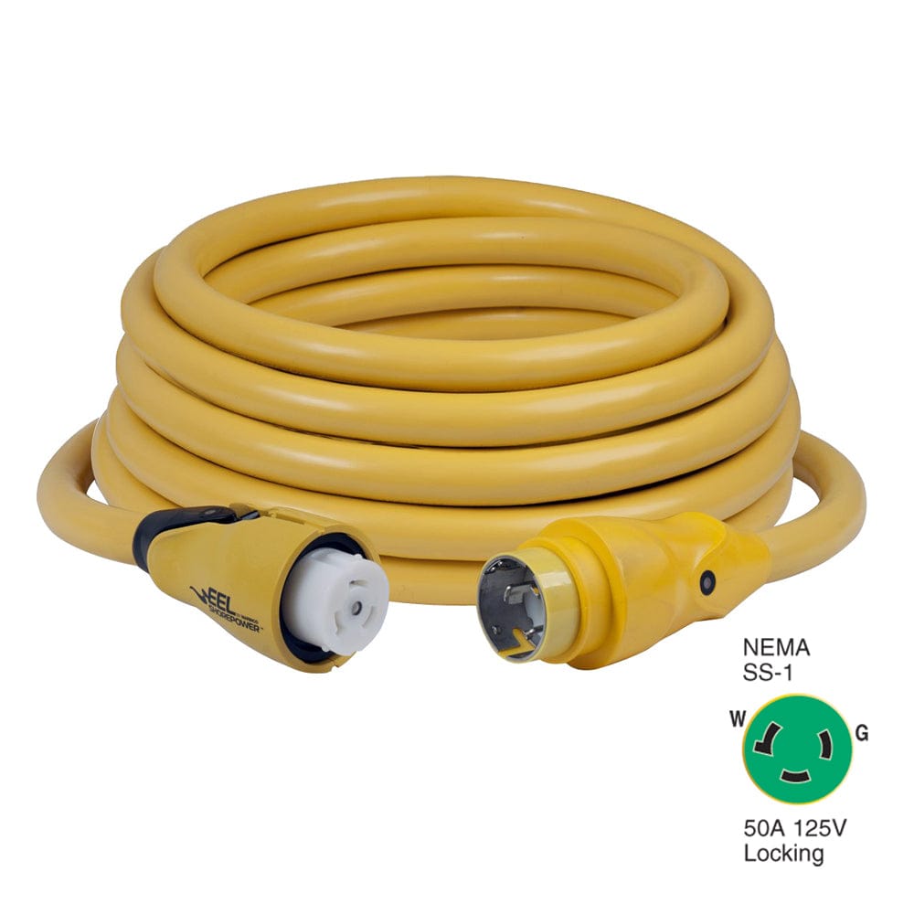 Marinco CS503 - 50 EEL 50A 125V Shore Power Cordset - 50' - Yellow [CS503 - 50], Shore Power, Marinco, , , at Festive Water Paddlesports
