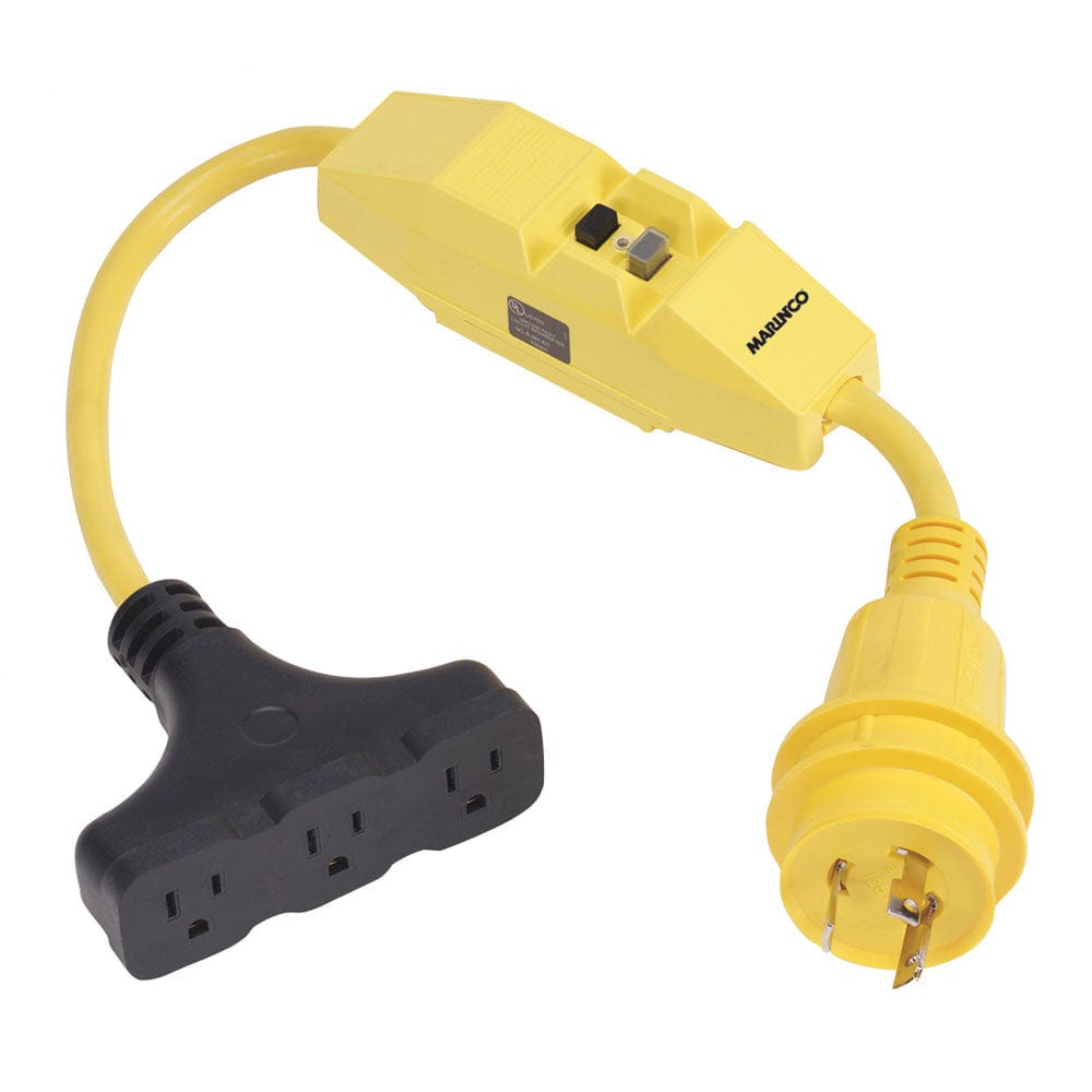 Marinco Dockside 30A to 15A Adapter with GFI [199128], Shore Power, Marinco, , , at Festive Water Paddlesports