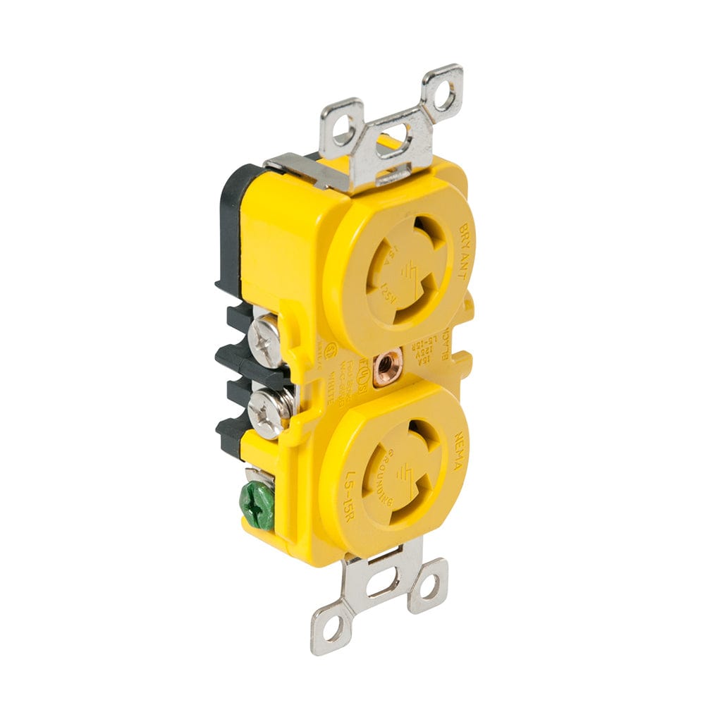 Marinco Locking Receptacle - 15A, 125V - Yellow [4700CR], Shore Power, Marinco, , , at Festive Water Paddlesports