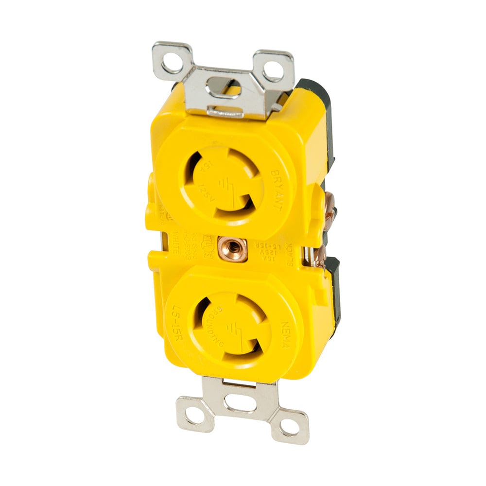 Marinco Locking Receptacle - 15A, 125V - Yellow [4700CR], Shore Power, Marinco, , , at Festive Water Paddlesports