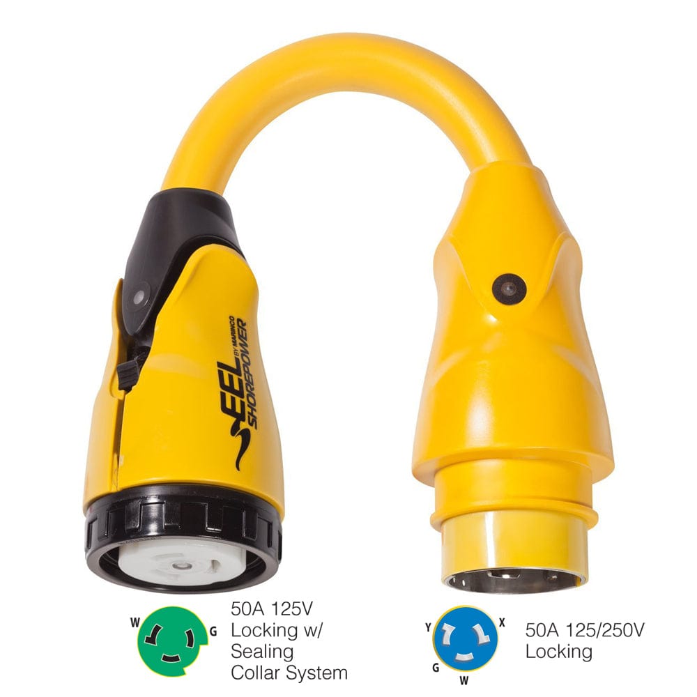 250V Male Pigtail Adapter - Yellow [P504 - 503], Shore Power, Marinco, , , at Festive Water Paddlesports