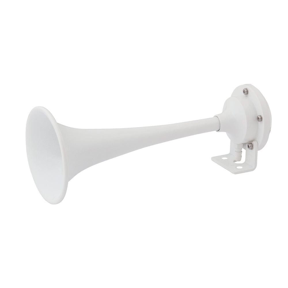 Marinco White Epoxy Coated Single Trumpet Mini Air Horn [10104], Horns, Marinco, , , at Festive Water Paddlesports