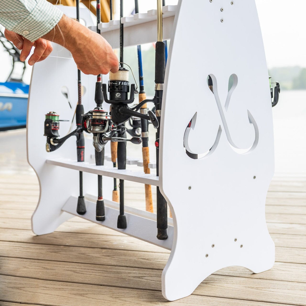 Marlin Fishing Rod Storage Stand | Holds up to 24 Rods, Freestanding, StoreYourBoard, , , at Festive Water Paddlesports
