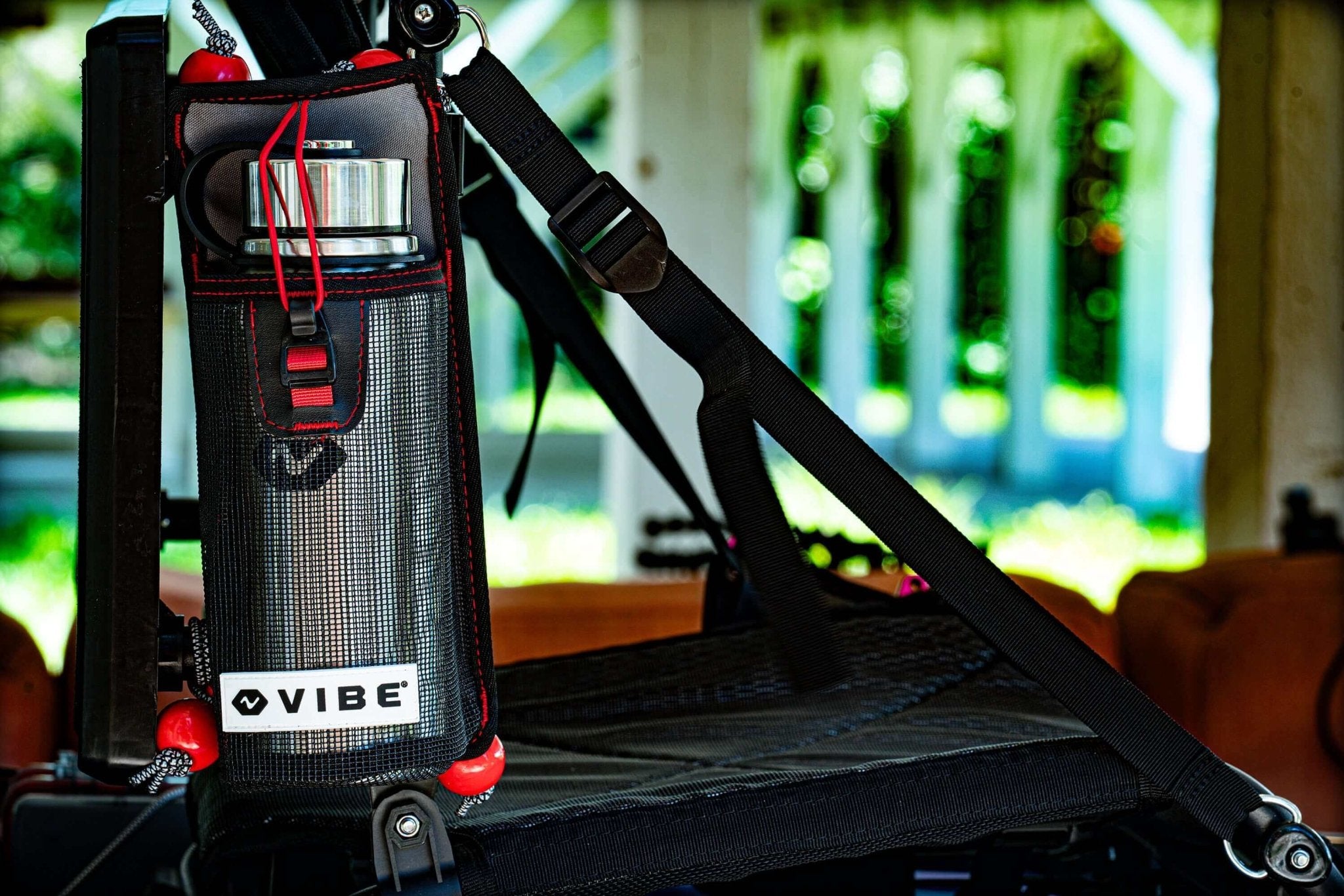 Mesh 30 oz Bottle Holder w/ Bottle, Accessories, Vibe Kayaks, at Festive Water Paddlesports